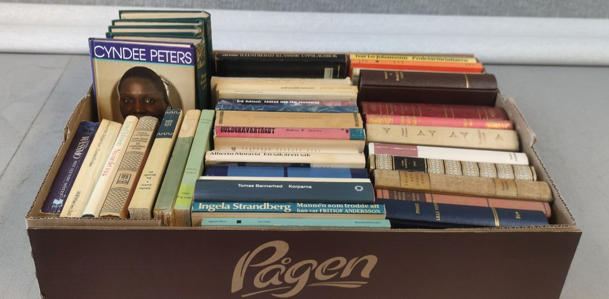Böcker. Bl.a Strindberg, samlade skrifter & Cyndee Peters.