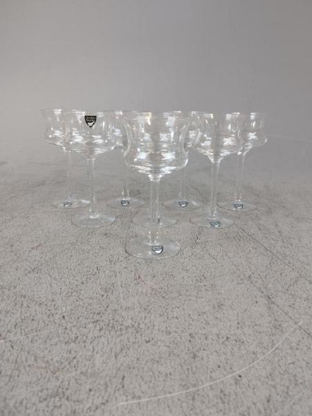 OLLE ALBERIUS. 8 Likörglas, Orrefors.