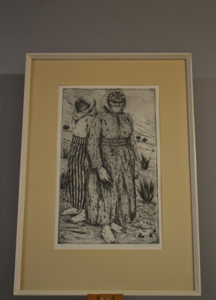 GÖRAN BRUNIUS. Etsning, "2 Kvinnor", signerad & numrerad 219/310.