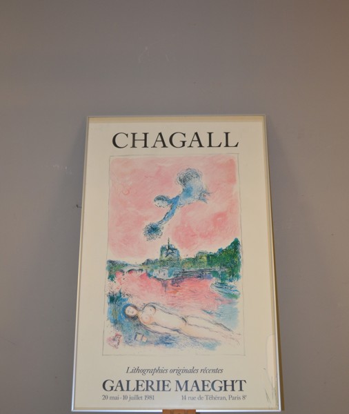 CHAGALL. Utställnings-affisch.