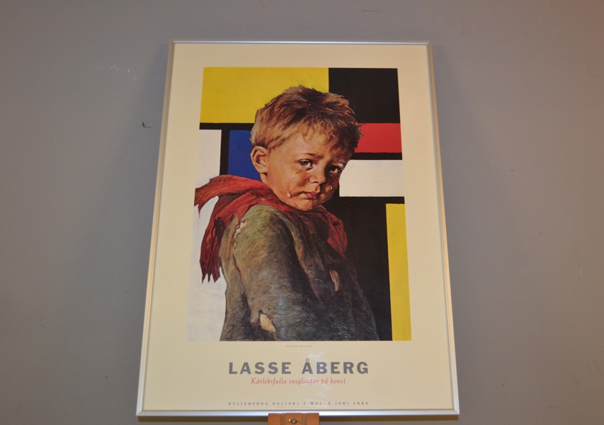 LASSE ÅBERG. Utställnings-affisch.