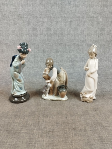 3 Figuriner. Lladro & Zaphir.