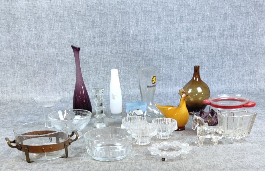 Diverse glas. Bl.a Orrefors, Iittala m.m.