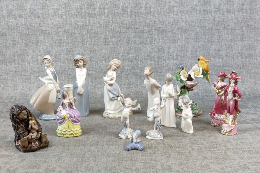 Diverse figuriner. Bl.a NAO, Lladro, m.m.