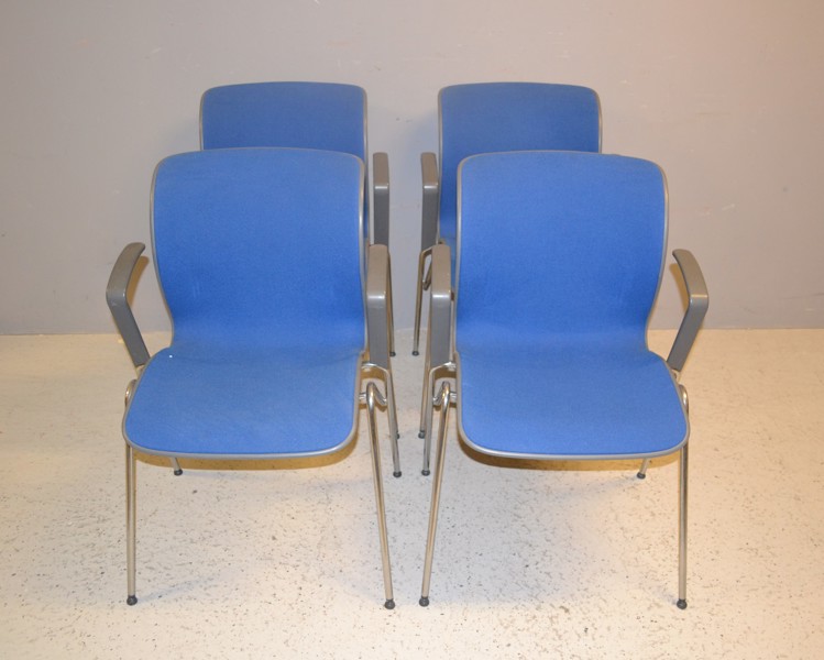 4 Konferensstolar. FRITZ HANSEN, designer: Alfred Homann.