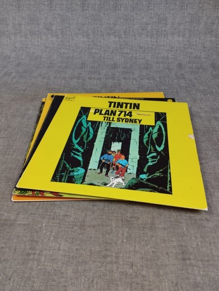 TINTIN. 6 VINYLSKIVOR.