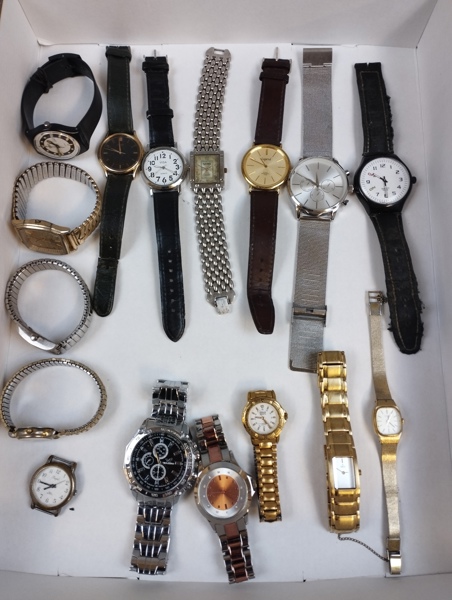 Diverse klockor. Bl.a Swatch, Seiko, Inex, Citizen, Lorus m.m.