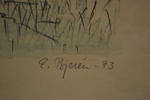 EKE BJERÉN. Litografi, signerad, daterad -73 & numrerad 16/190.