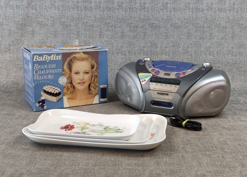 Diverse. Stereo Thomson, Babyliss & porslin.