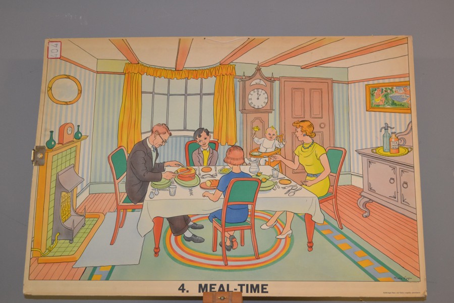 Skolplansch. 4. Meal-time, Mary Epps, 1951._32158a_8dc676f6bdfffc1_lg.jpeg