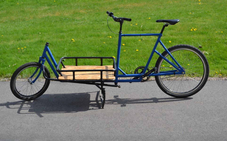 Paketcykel. Long John, Dansk design, 3 växlar.