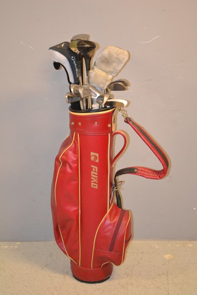 Golfklubbor & golfbag.