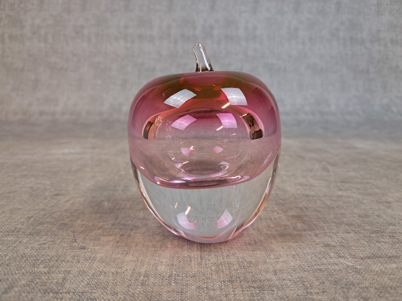 HANNE DREUTLER, Glasäpple, glas, Studio Åhus, 1989, signerad.