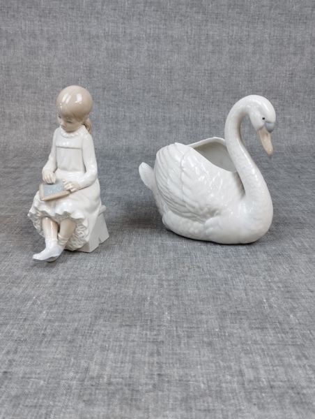 Figurin & svan. NAO by Lladro.