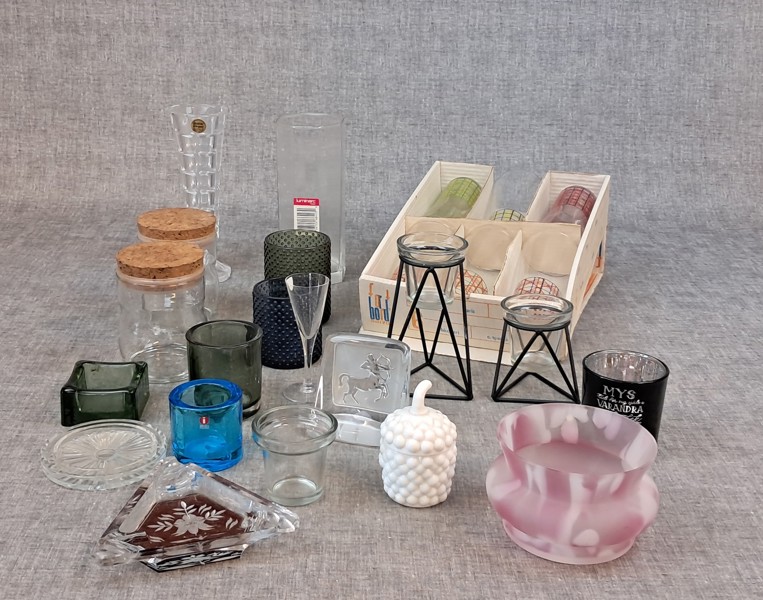 Diverse glas. Bl.a Cristal d`Arques, Iittala, Pukeberg m.m.