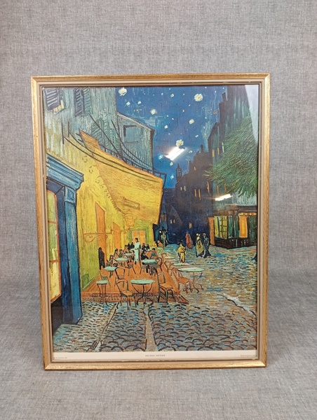 VAN GOGH. Reproduktion "Nattcafe", 1968.