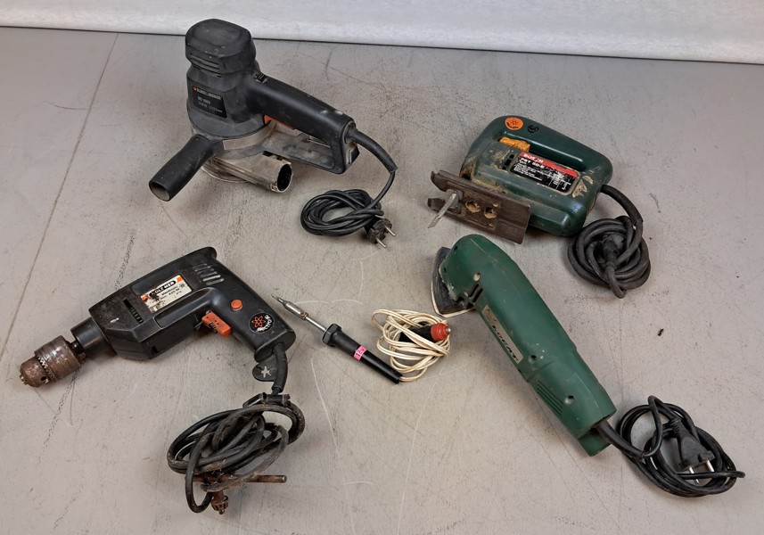 Maskiner. Bosch, Holzher, Locat, Black & Decker.
