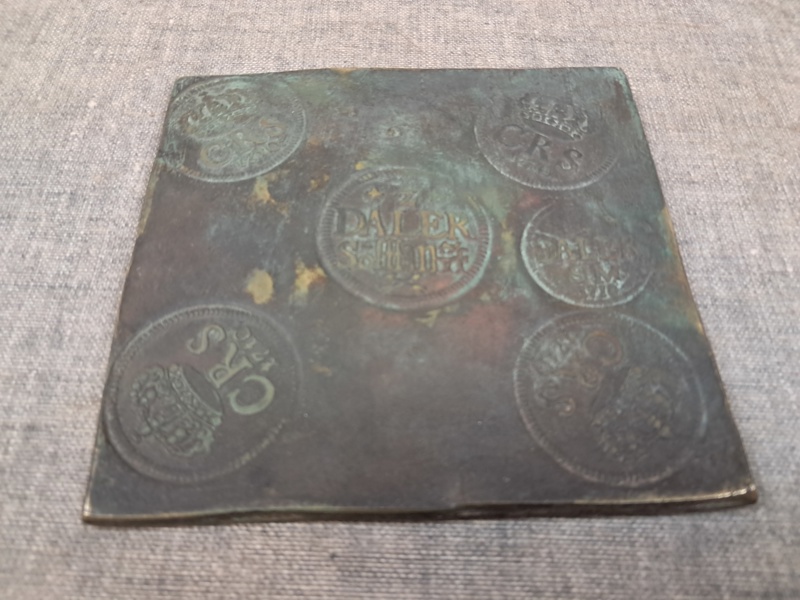 Plåtmynt. Replika, 1/2 Daler, anno 1710.