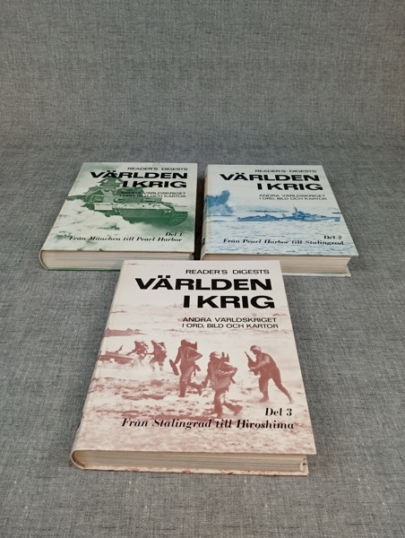 3 Böcker. Världen i krig. Reader's Digests.