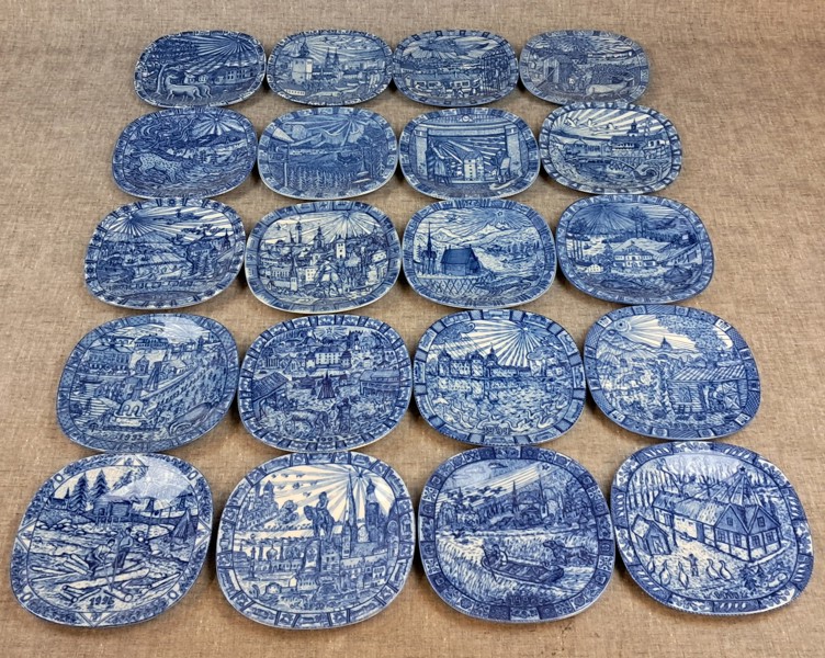 20 Samlartallrikar. JULEN, Rörstrand. 1980-1999.