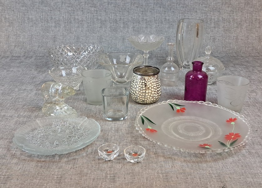 Diverse glas. Bl.a Skruf, Orrefors.