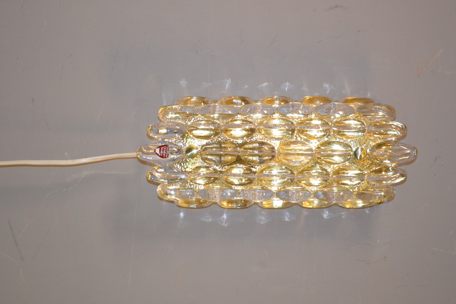 CARL FAGERLUND. Vägglampa, glas & mässing, Orrefors.