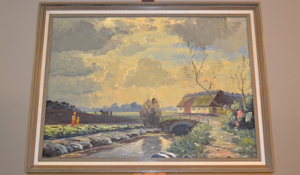HENNING BJÄRDAM. Olja på duk, signerad H. Bjärdam & daterad -58.