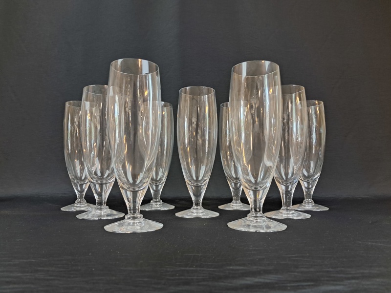 BERTIL VALLIEN. 9 Ölglas, "Chateau", Kosta Boda.
