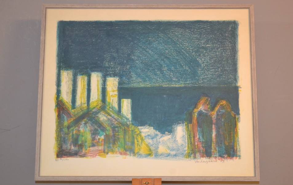 GER LERGAARD. Färglitografi, "Fiskrökeri Bornholm", signerad, daterad -64 & numrerad 90/250.