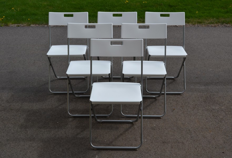 6 Klappstolar. "Gunde", IKEA.