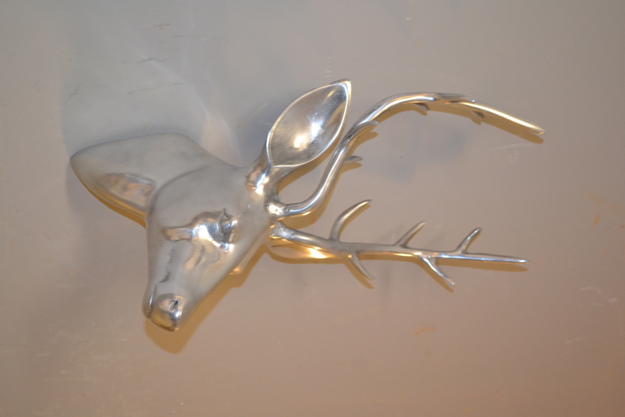 Väggdekoration. Hjorthuvud, Aluminium