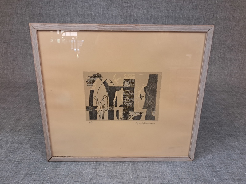 AXEL OLSSON. Litografi, signerad & numrerad 8/35,