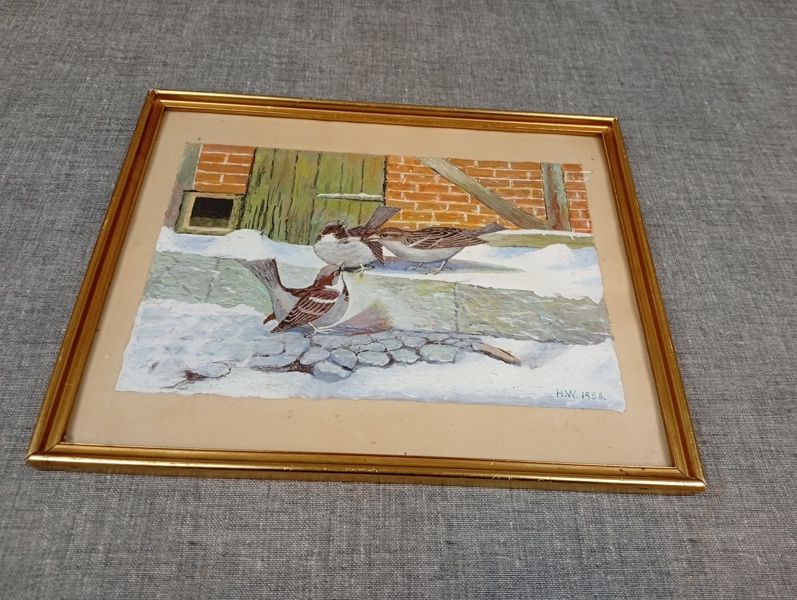 OIDENTIFIERAD KONSTNÄR. H.W 1958.