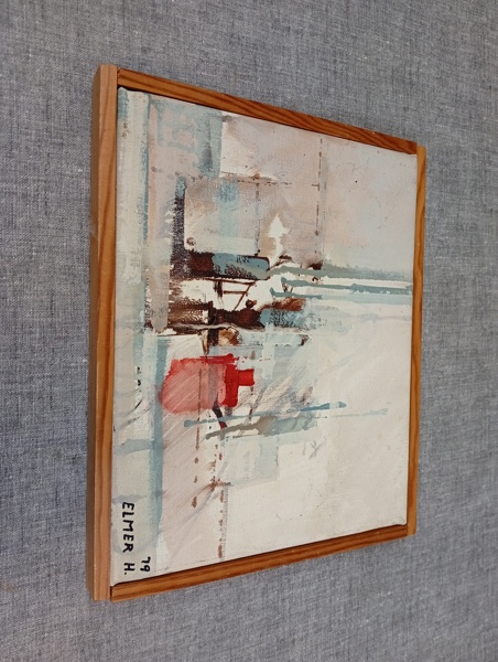 ELMER HEMMINGSHOLT. Olja på duk. signerad ELMER.H & daterad -79.