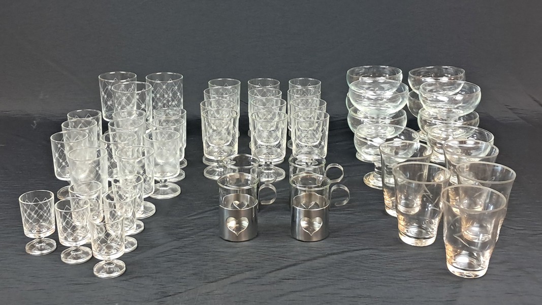 Diverse glas. Bl.a Luminare "Cavalier" m.m.