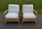 NIKE KARLSSON. Soffa 3-sits & 2 fåtöljer, "Lillberg", björk, IKEA, 