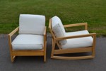 NIKE KARLSSON. Soffa 3-sits & 2 fåtöljer, "Lillberg", björk, IKEA, 
