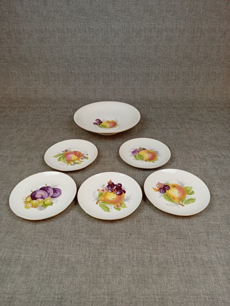 Fruktskål & 5 Fruktassietter, Rosenthal.
