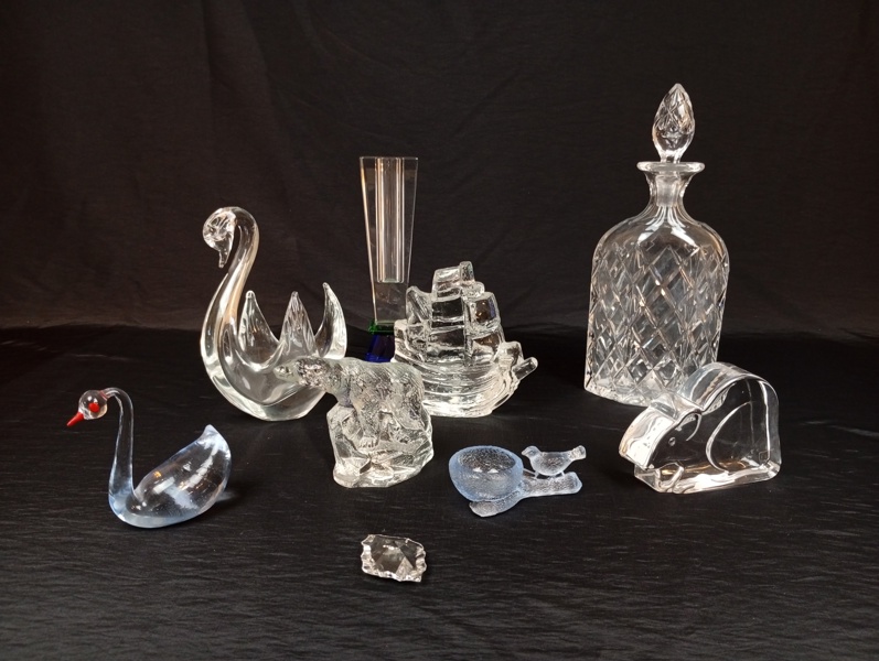 Diverse glas. Bl.a Mus Orrefors m.m.