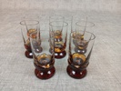 MATTI HALME. 8 Likörglas & 8 snapsglas, "Kievari", Humppila, 1972-1981.