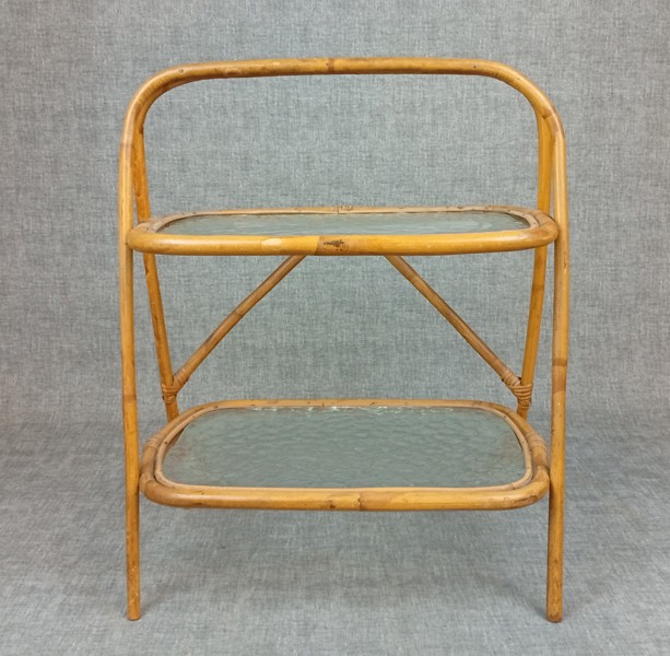 Serveringshylla. Rotting & glas, 1950/60-talet.