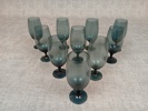 HUGO GEHLIN. 10 Blåtonade glas, Gullaskruf.