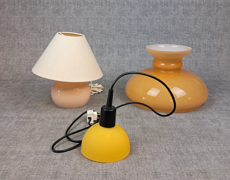 Glaskupa, Fönster lampa & bordslampa.