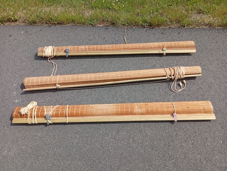 3 Bambu rullgardiner.