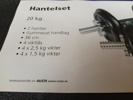 Hantelset. 20 kg, Adrenelin.