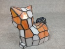 2 Bordslampor. Metall & glas, "Katt & Fyr".