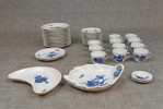 ROYAL COPENHAGEN, "Blå Blomster", Moccaservis m.m. , 2a sortering.