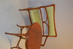 Soffa & bord. Jugend-stil, Gröndals Möbelfabrik, Borås, 1900-talets första del.