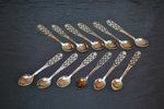 12 Teskedar. "Princess", silver, 168 gram.