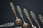 12 Teskedar. "Princess", silver, 168 gram.